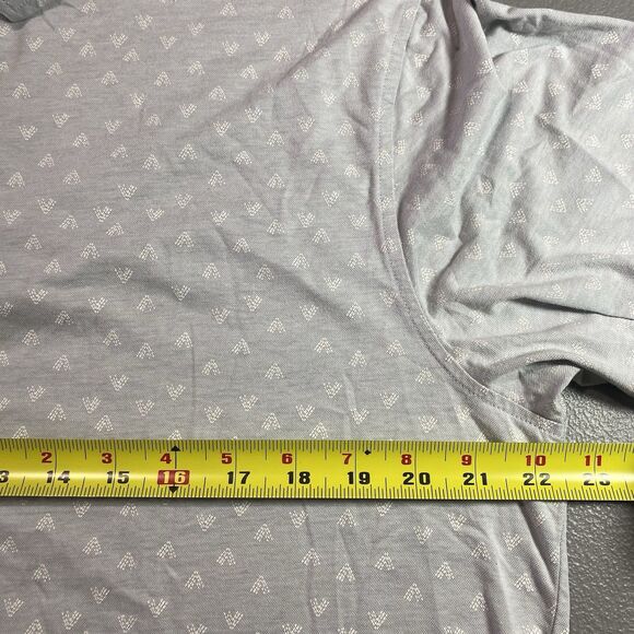 LINKSOUL Astoria Polo Shirt Golf Performance All Over Print Stretch Mens L Blue - Picture 6 of 10